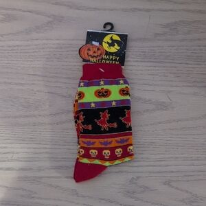 Halloween Themed Men's Socks - Red and Black